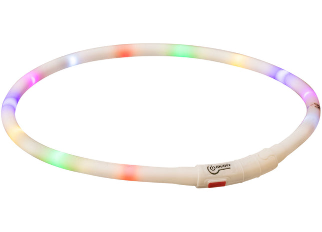 Bunter USB-Leuchtring für Hunde von Trixie
