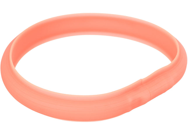 Leuchtendes USB-Laufband für Hunde in Koralle aus flexiblem Silikon