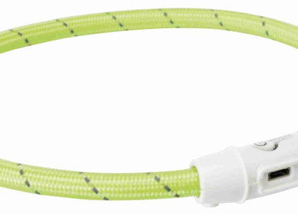 Leuchtender grüner USB-Halsring für Hunde von Trixie