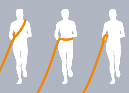 Joggingleine für Hunde, 1,33-1,80m lang, 20mm breit, in Petrol/Aqua-Farben