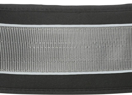 Bauchgurt mit Leine für Hunde, Nylon, 75-120cm, Graphitschwarz