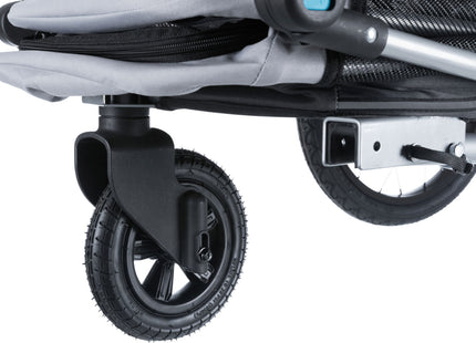 Faltbarer grauer Fahrradanhänger von Trixie für Haustiere