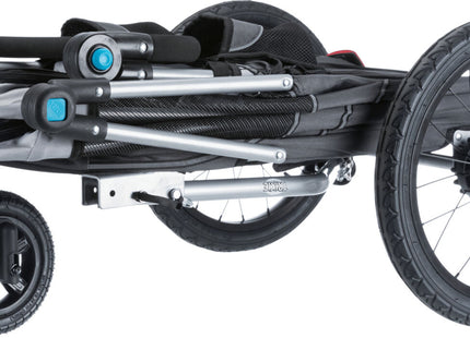 Faltbarer grauer Fahrradanhänger von Trixie für Haustiere