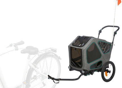 Praktischer Fahrradanhänger von Trixie in Grau für entspannte Ausflüge mit Ihrem Vierbeiner