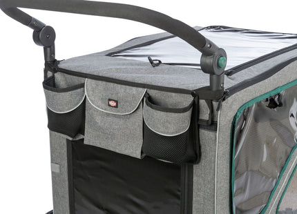 Praktischer Fahrradanhänger von Trixie in Grau für entspannte Ausflüge mit Ihrem Vierbeiner