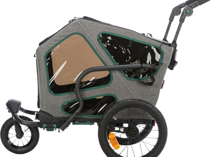 Praktischer Fahrradanhänger von Trixie in Grau für entspannte Ausflüge mit Ihrem Vierbeiner