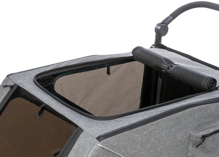 Praktischer Fahrradanhänger von Trixie in Grau für entspannte Ausflüge mit Ihrem Vierbeiner