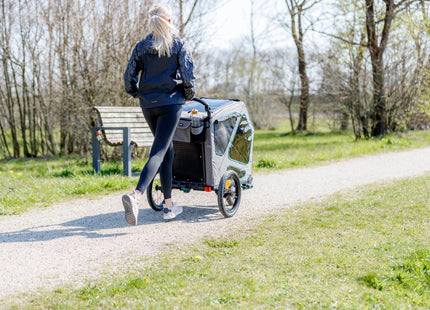 Umbausatz für Fahrradanhänger von Trixie in Grau - für sportliche Ausflüge mit Ihrem Vierbeiner