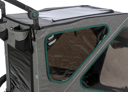 Praktischer Fahrradanhänger von Trixie in Grau für entspannte Ausflüge mit Ihrem Vierbeiner