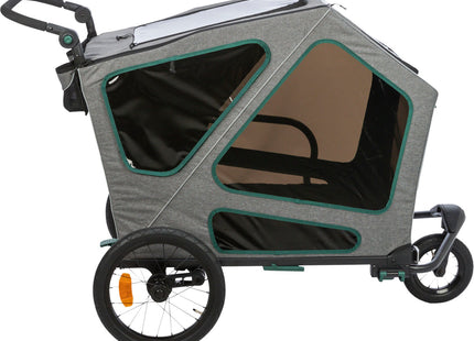 Praktischer Fahrradanhänger von Trixie in Grau für entspannte Ausflüge mit Ihrem Vierbeiner