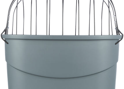 Praktischer grauer Fahrradkorb von Trixie, 3-teilig inklusive Montageset