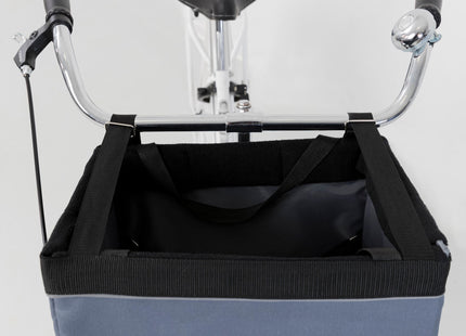 Praktische graue Frontbox für Fahrräder von Trixie