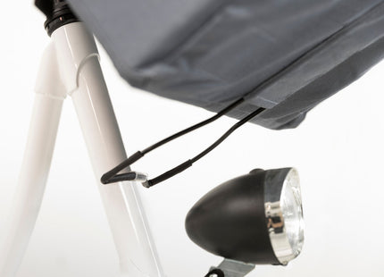 Praktische graue Frontbox für Fahrräder von Trixie