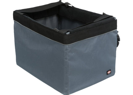 Praktische graue Frontbox für Fahrräder von Trixie