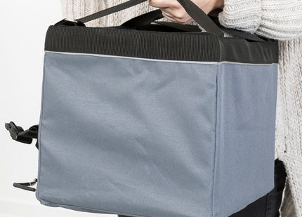 Praktische graue Frontbox für Fahrräder von Trixie