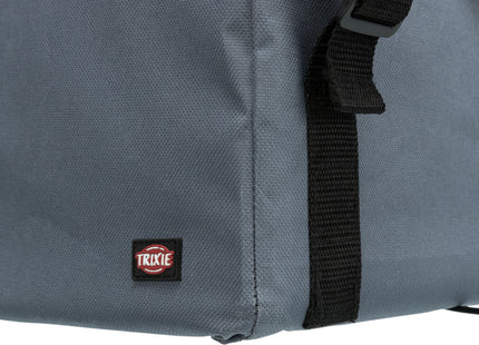 Praktische graue Frontbox für Fahrräder von Trixie