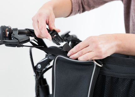 Fahrrad-Frontbox von Trixie in Schwarzgrau für unterwegs