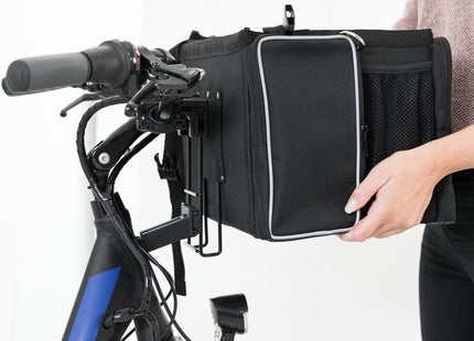 Fahrrad-Frontbox von Trixie in Schwarzgrau für unterwegs