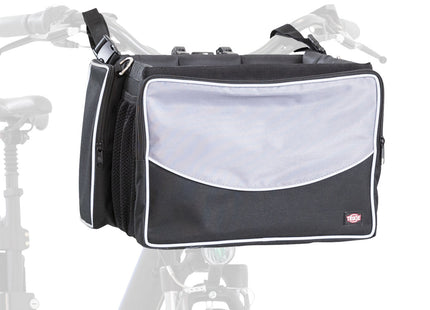 Fahrrad-Frontbox von Trixie in Schwarzgrau für unterwegs