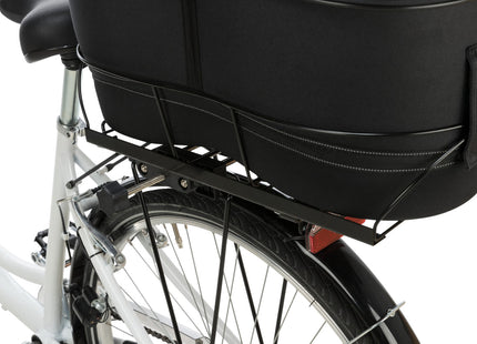 Schwarzer Fahrradkorb für breite Gepäckträger von Trixie