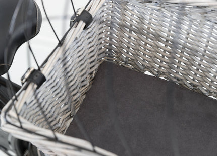 Fahrradkorb aus Weidemetall mit Gitter für Gepäckträger von Trixie