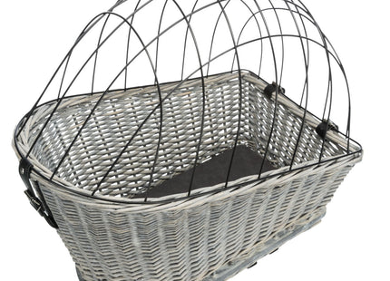 Fahrradkorb aus Weidemetall mit Gitter für Gepäckträger von Trixie