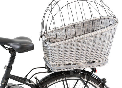 Fahrradkorb aus Weidemetall mit Gitter für Gepäckträger von Trixie