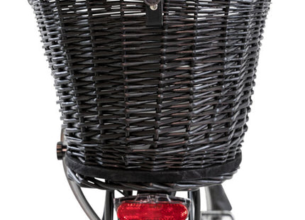 Fahrradkorb für Gepäckträger mit Gitter, schwarz