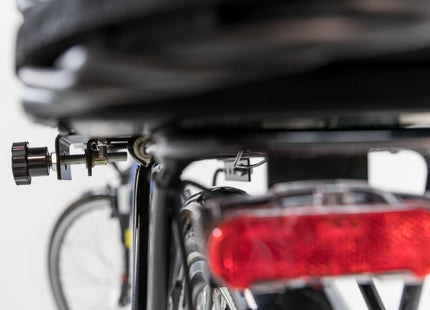 Fahrradkorb für Gepäckträger mit Gitter, schwarz