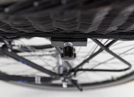 Fahrradkorb für Gepäckträger mit Gitter, schwarz