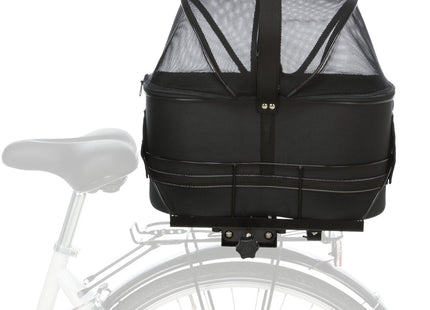 Praktische schwarze Fahrradtasche von Trixie für unterwegs
