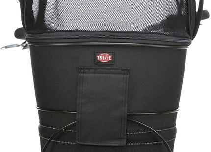 Praktische schwarze Fahrradtasche von Trixie für unterwegs