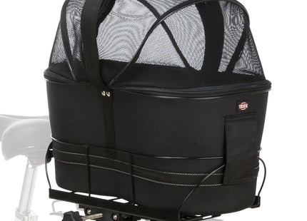 Praktische schwarze Fahrradtasche von Trixie für unterwegs