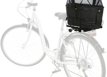 Praktische schwarze Fahrradtasche von Trixie für unterwegs