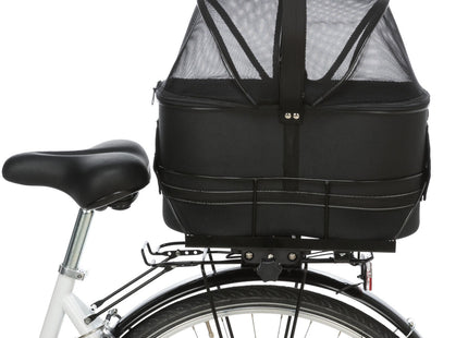 Praktische schwarze Fahrradtasche von Trixie für unterwegs