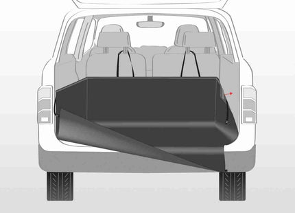 Schwarze Kofferraumdecke von Trixie für saubere Autofahrten mit Haustieren