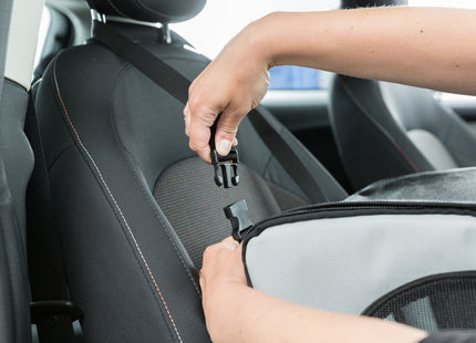 Bequemer Auto-Sitz für Haustiere in Grau-Schwarz