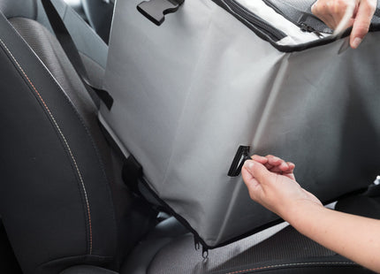 Bequemer Auto-Sitz für Haustiere in Grau-Schwarz