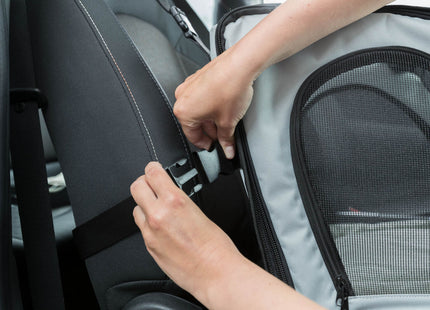 Bequemer Auto-Sitz für Haustiere in Grau-Schwarz