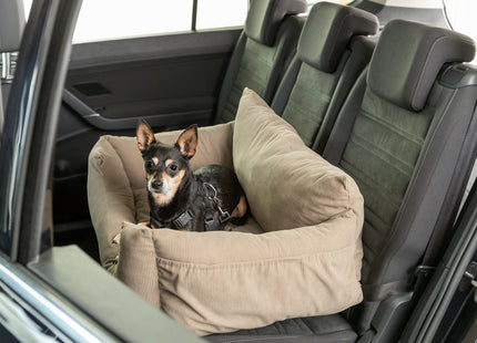Trixie Autositz doppelt taupe – Hundesitz für zwei Hunde