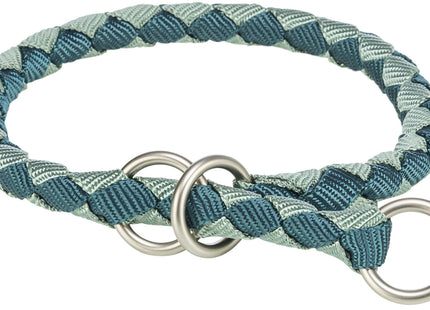 Trixie Cavo Zug-Stopp-Halsband – petrol/salbei, Grösse M-L