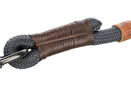 Stylische Trixie Nordic V-Leine in Dunkelgrau-Braun für Hunde