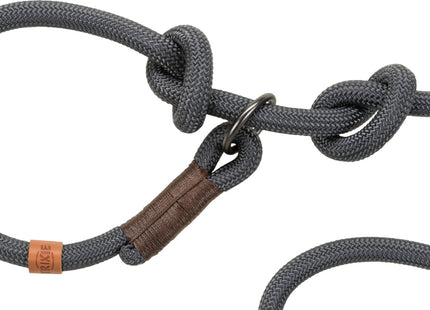 Stylische Nordic Retrieverleine in Dunkelgrau-Braun