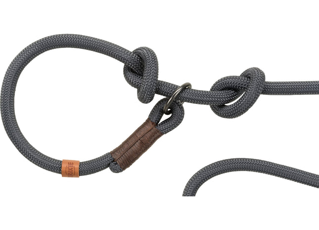 Stylische Nordic Retrieverleine in Dunkelgrau-Braun