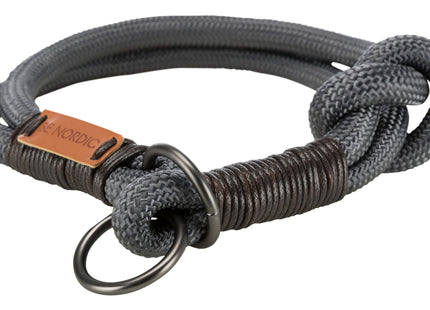 Stilvolles Zug-Stopp-Halsband in Dunkelgrau-Braun von Trixie Be Nordic