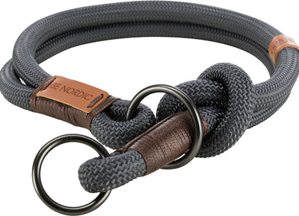 Stilvolles Zug-Stopp-Halsband in Dunkelgrau-Braun von Trixie Be Nordic
