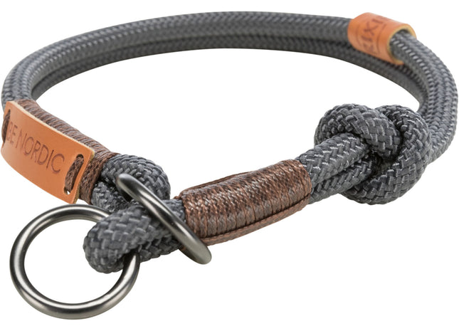 Stilvolles Zug-Stopp-Halsband in Dunkelgrau-Braun von Trixie Be Nordic