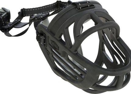 Flexibler Maulkorb aus schwarzem Silikon für Hunde von Trixie