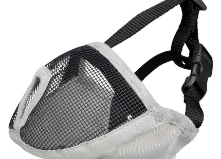 Maulkorb für kurznasige Hunde in Grau - sicher und bequem für Spaziergänge