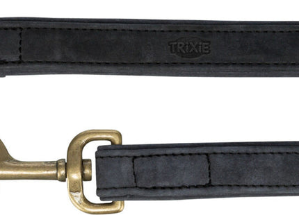 Trixie Pure V-Leine - Leder, schwarz, 2m S-M